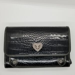 Brighton black croc embossed wallet